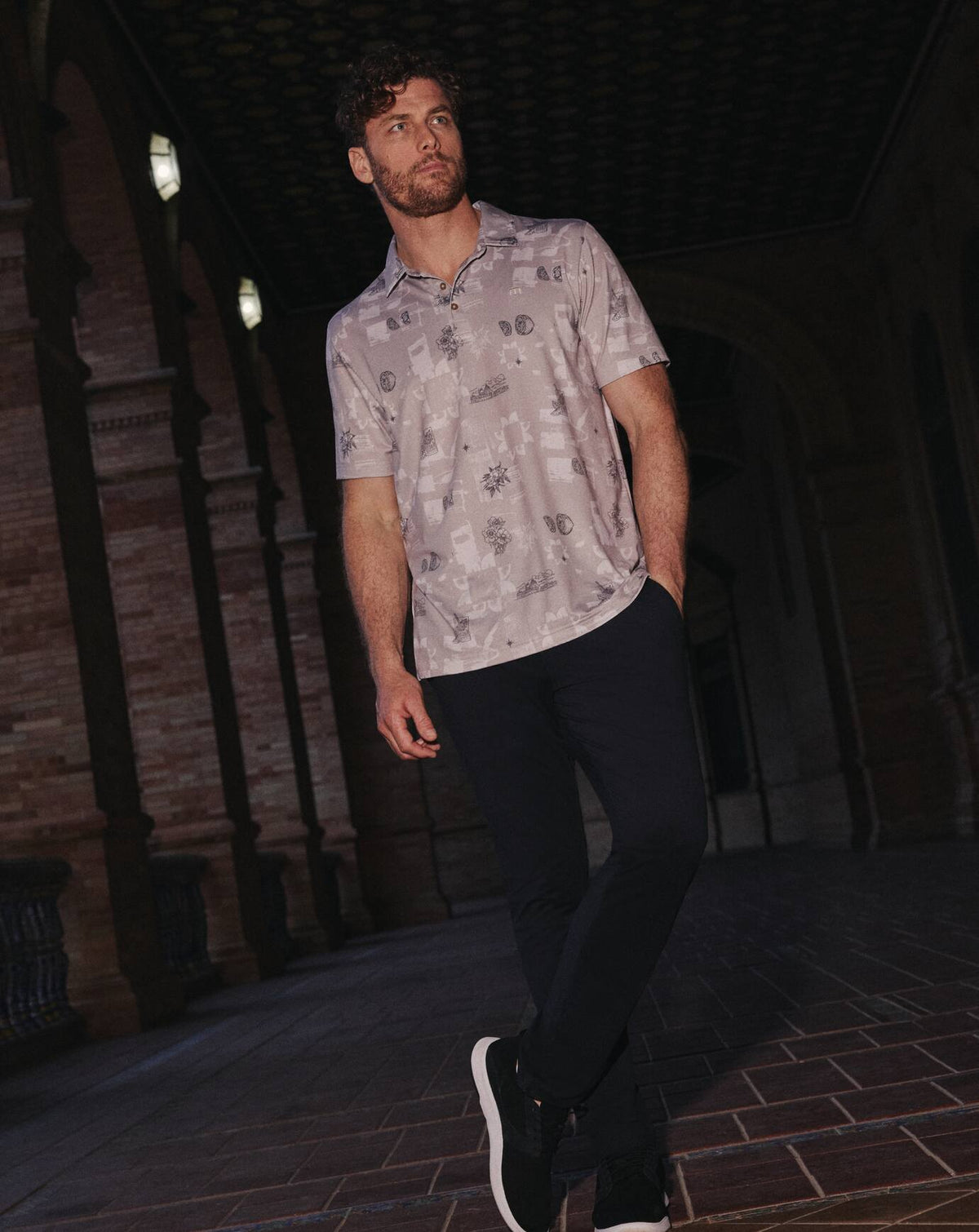 Featherweight Spritz Polo Island Fossil | Travis Mathew New