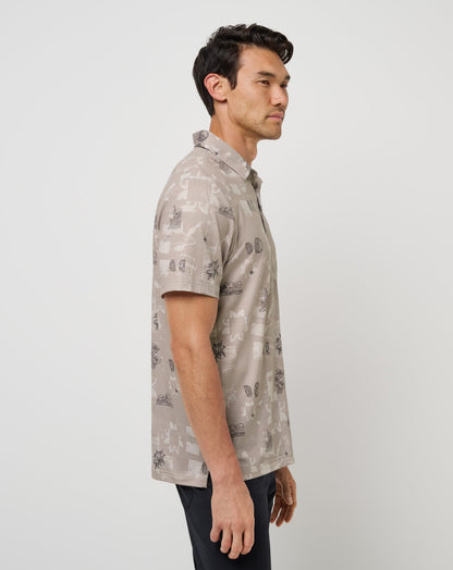 Featherweight Spritz Polo Island Fossil | Travis Mathew New