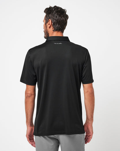 Good Good Chest Stripe Polo Black/Eggshell | Travis Mathew Sale