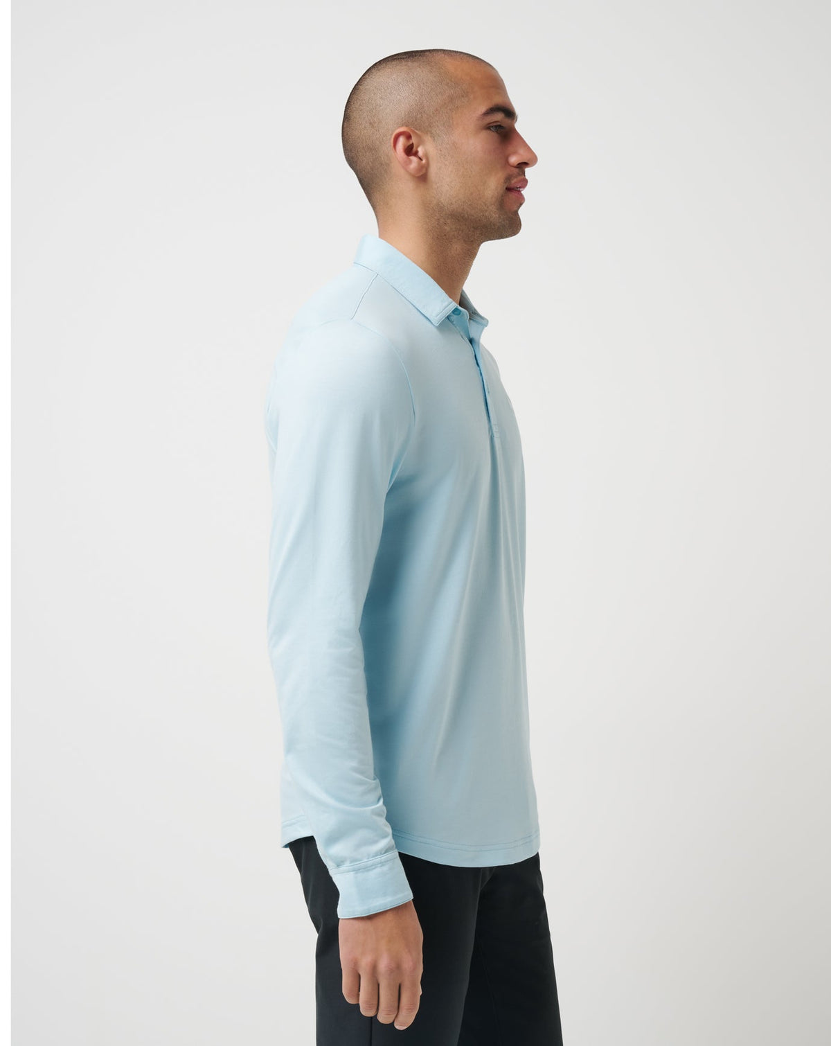 Featherweight Long Sleeve Polo Cory Blue | Travis Mathew Signature
