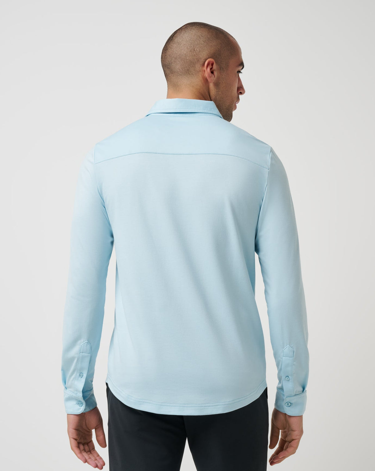Featherweight Long Sleeve Polo Cory Blue | Travis Mathew Signature