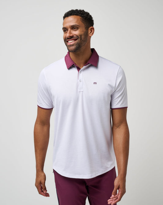 Home Game Polo White | Travis Mathew Great Value