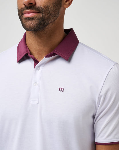 Home Game Polo White | Travis Mathew Great Value
