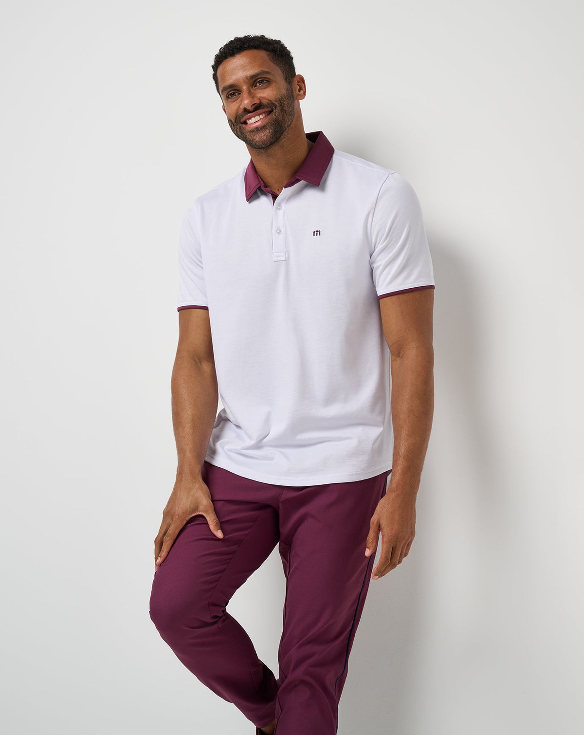 Home Game Polo White | Travis Mathew Great Value
