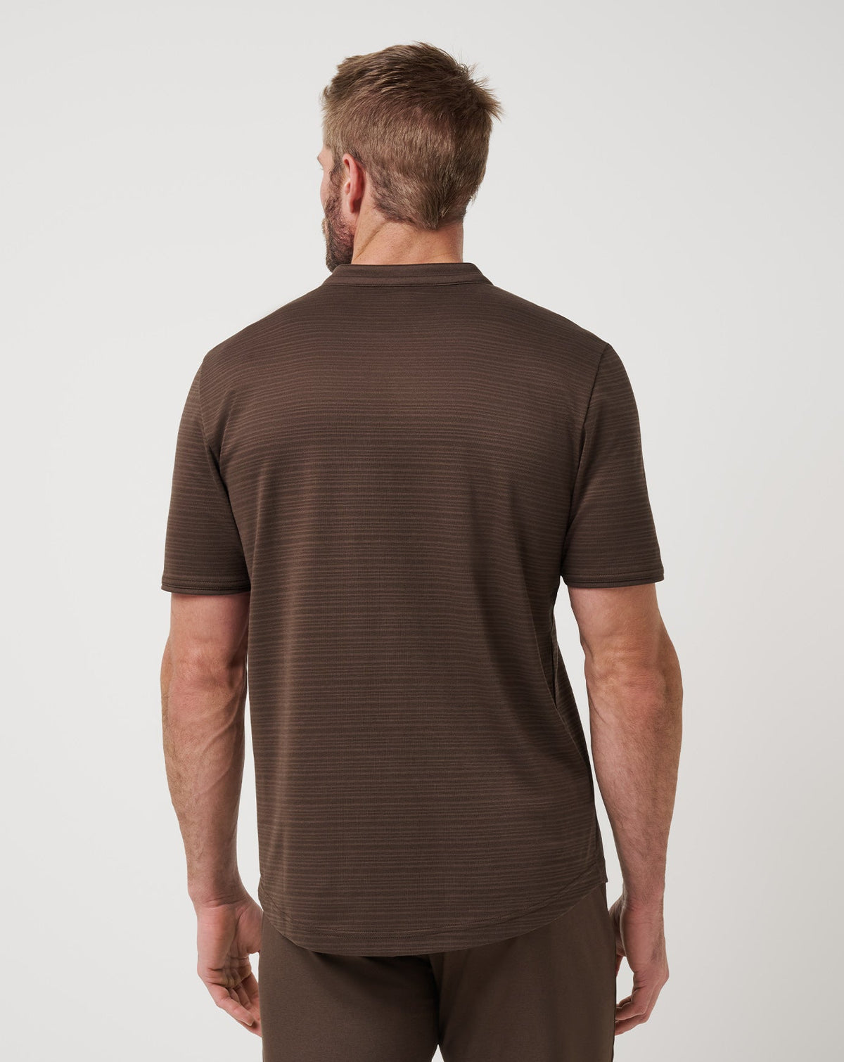 Winning Record Henley Polo Chocolate Brown | Travis Mathew Best Price