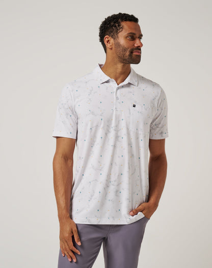 Beach Town Polo White | Travis Mathew Premium