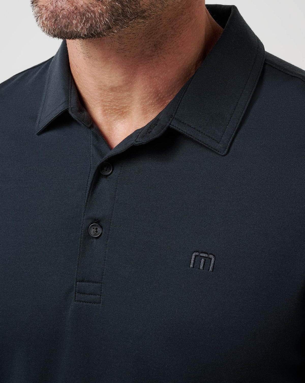 Featherweight Long Sleeve Polo Black | Travis Mathew Smart Buy