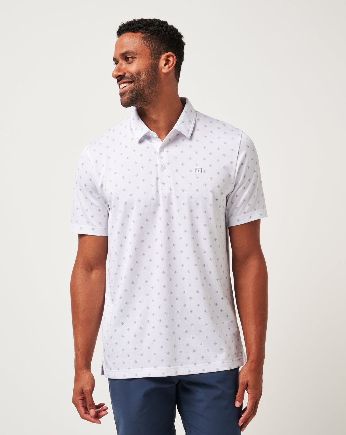 Saturday Night Stay Polo White | Travis Mathew Classic