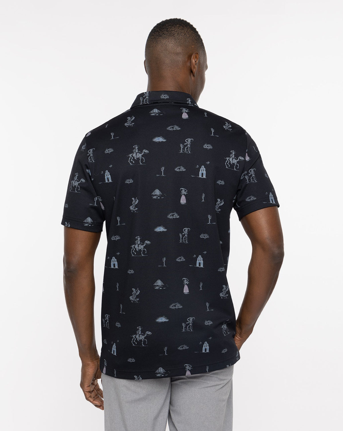 Acai Palm Polo Black | Travis Mathew Discount