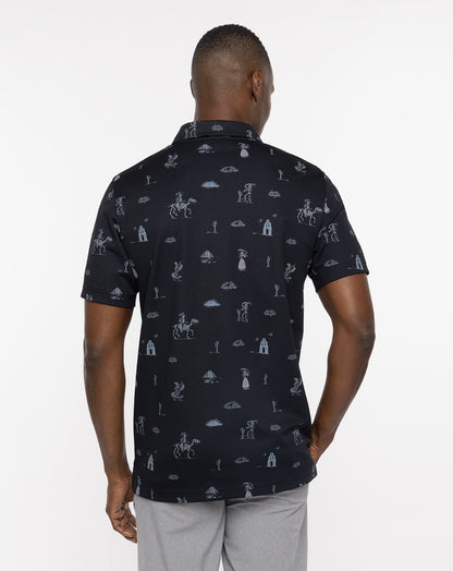 Acai Palm Polo Black | Travis Mathew Discount
