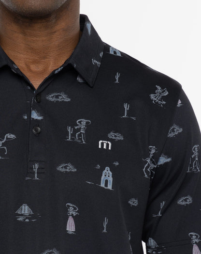 Acai Palm Polo Black | Travis Mathew Discount