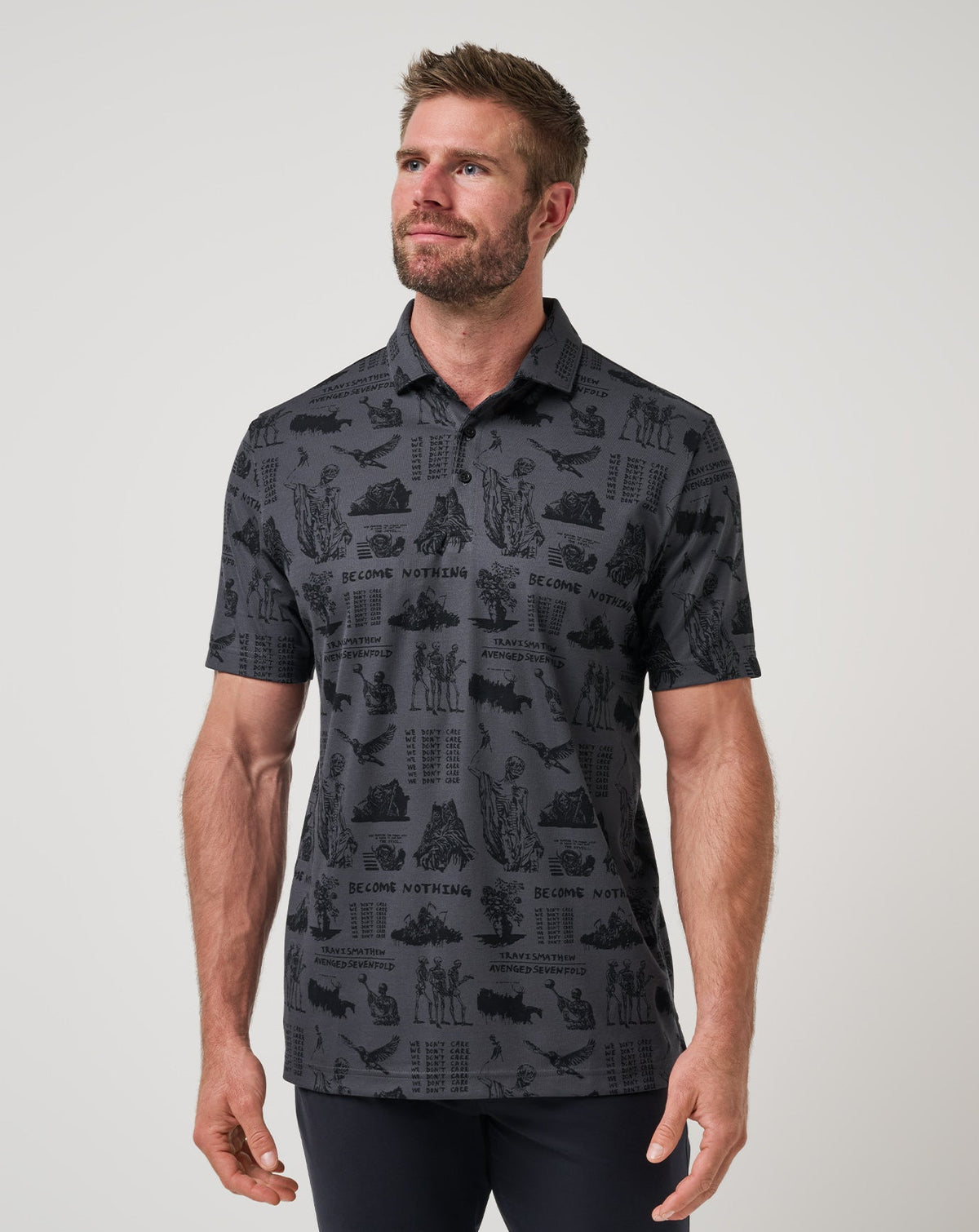 Sound Check Polo Grey/Black | Travis Mathew Top Pick