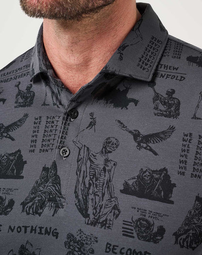 Sound Check Polo Grey/Black | Travis Mathew Top Pick