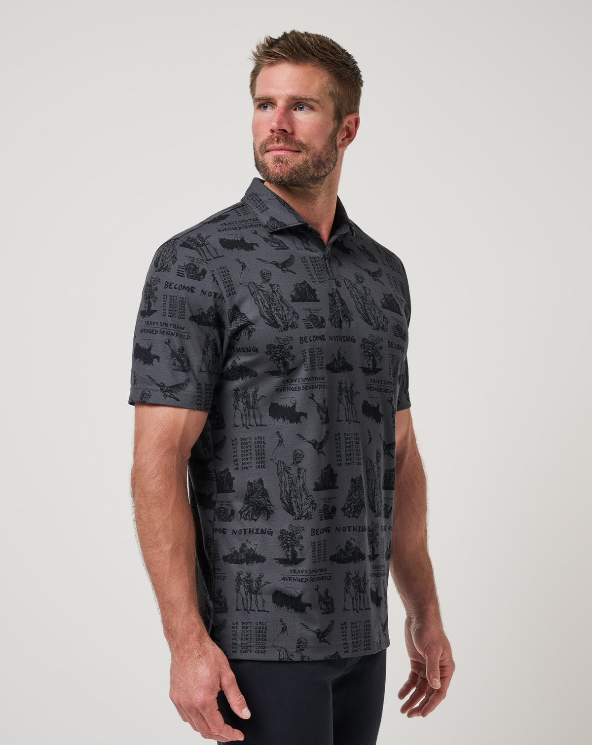 Sound Check Polo Grey/Black | Travis Mathew Top Pick