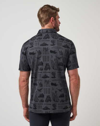 Sound Check Polo Grey/Black | Travis Mathew Top Pick
