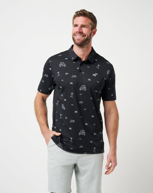 Golf Sucks Polo Black | Travis Mathew Premium