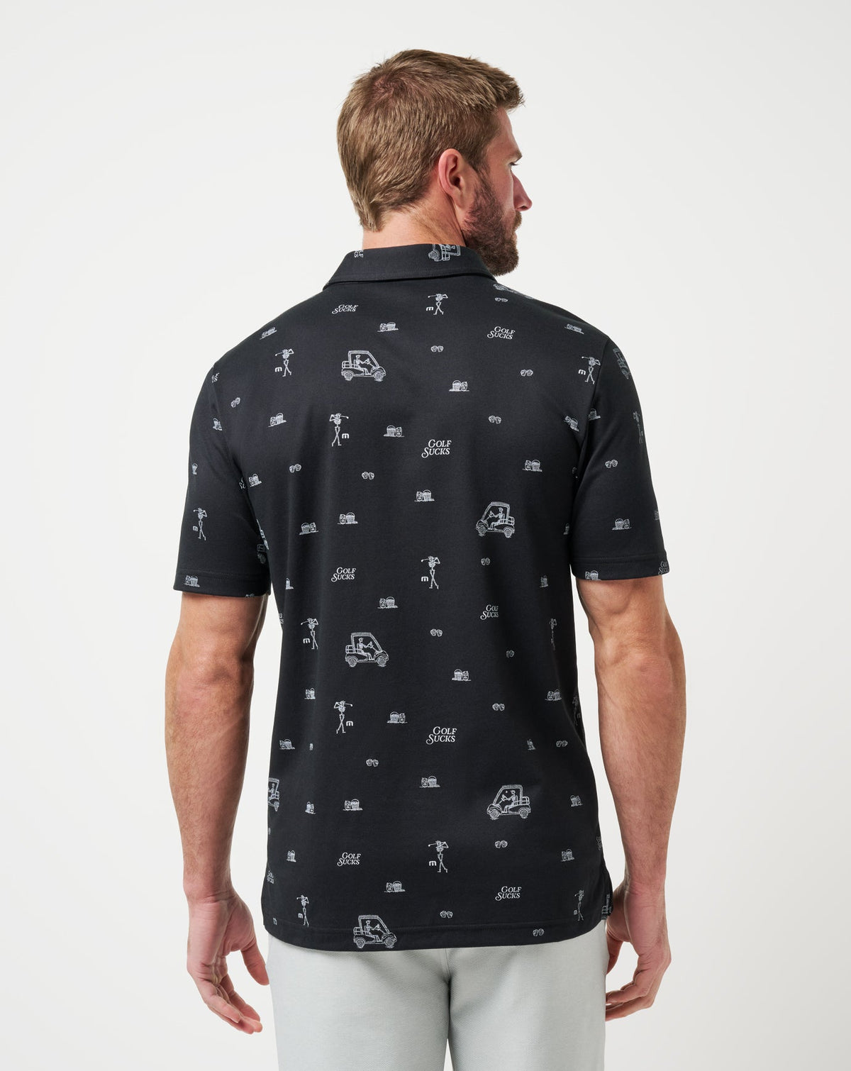 Golf Sucks Polo Black | Travis Mathew Premium