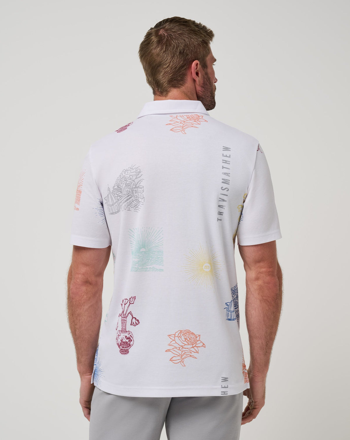 Passport Polo White | Travis Mathew Discount