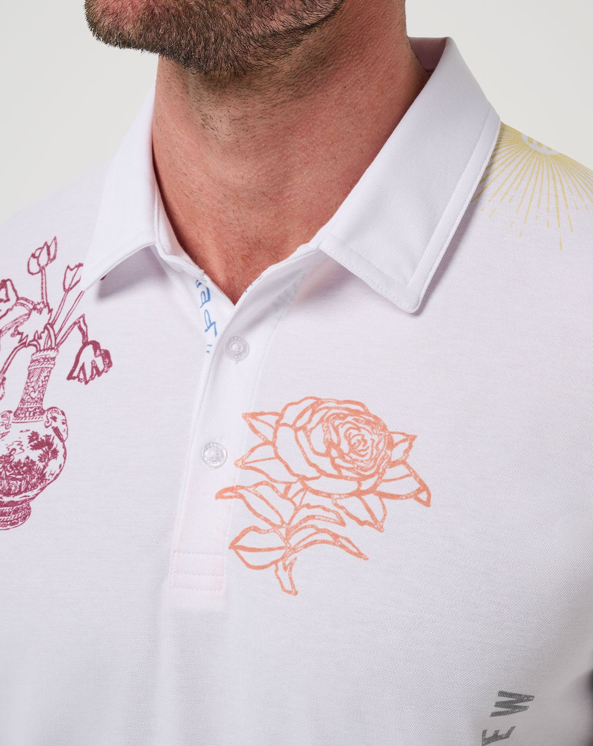 Passport Polo White | Travis Mathew Discount