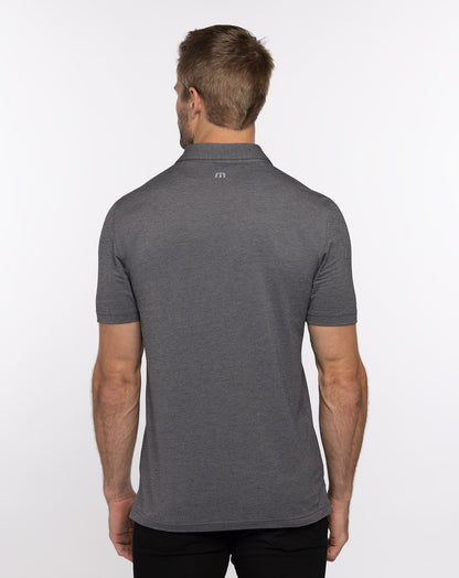 Endless Horizon Polo Heather Dark Grey | Travis Mathew Great Value