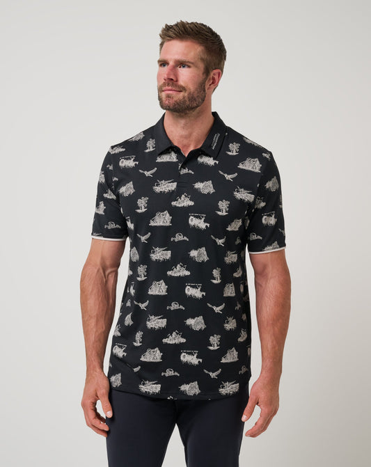 City Of Evil Polo Black | Travis Mathew Discount