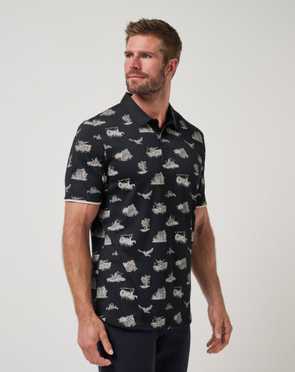 City Of Evil Polo Black | Travis Mathew Discount
