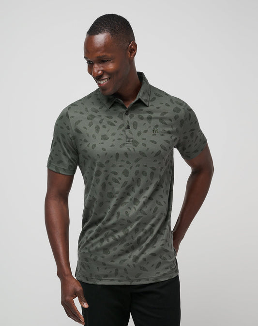 Magma Melt Polo Dark Olive | Travis Mathew Discount