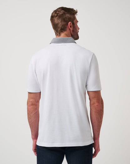 Reservation Number Polo White | Travis Mathew Signature