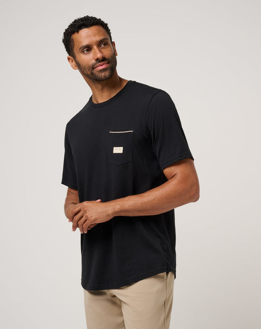 TM Social Club Tee Black | Travis Mathew Quality