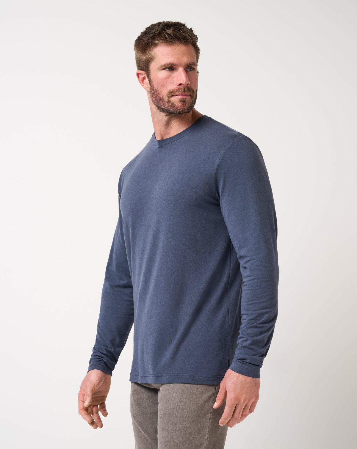 Cloud Crew Long Sleeve Tee Blue Nights | Travis Mathew Hot Sale