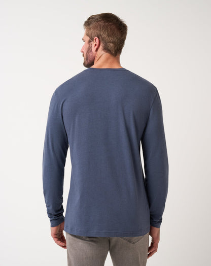 Cloud Crew Long Sleeve Tee Blue Nights | Travis Mathew Hot Sale