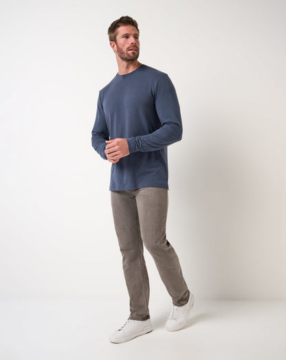 Cloud Crew Long Sleeve Tee Blue Nights | Travis Mathew Hot Sale