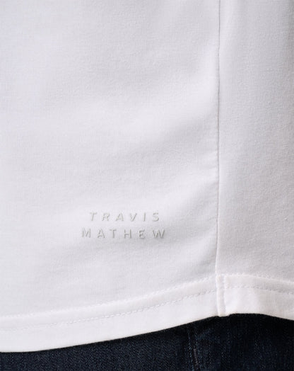 Cloud Crew Long Sleeve Tee White | Travis Mathew Trusted