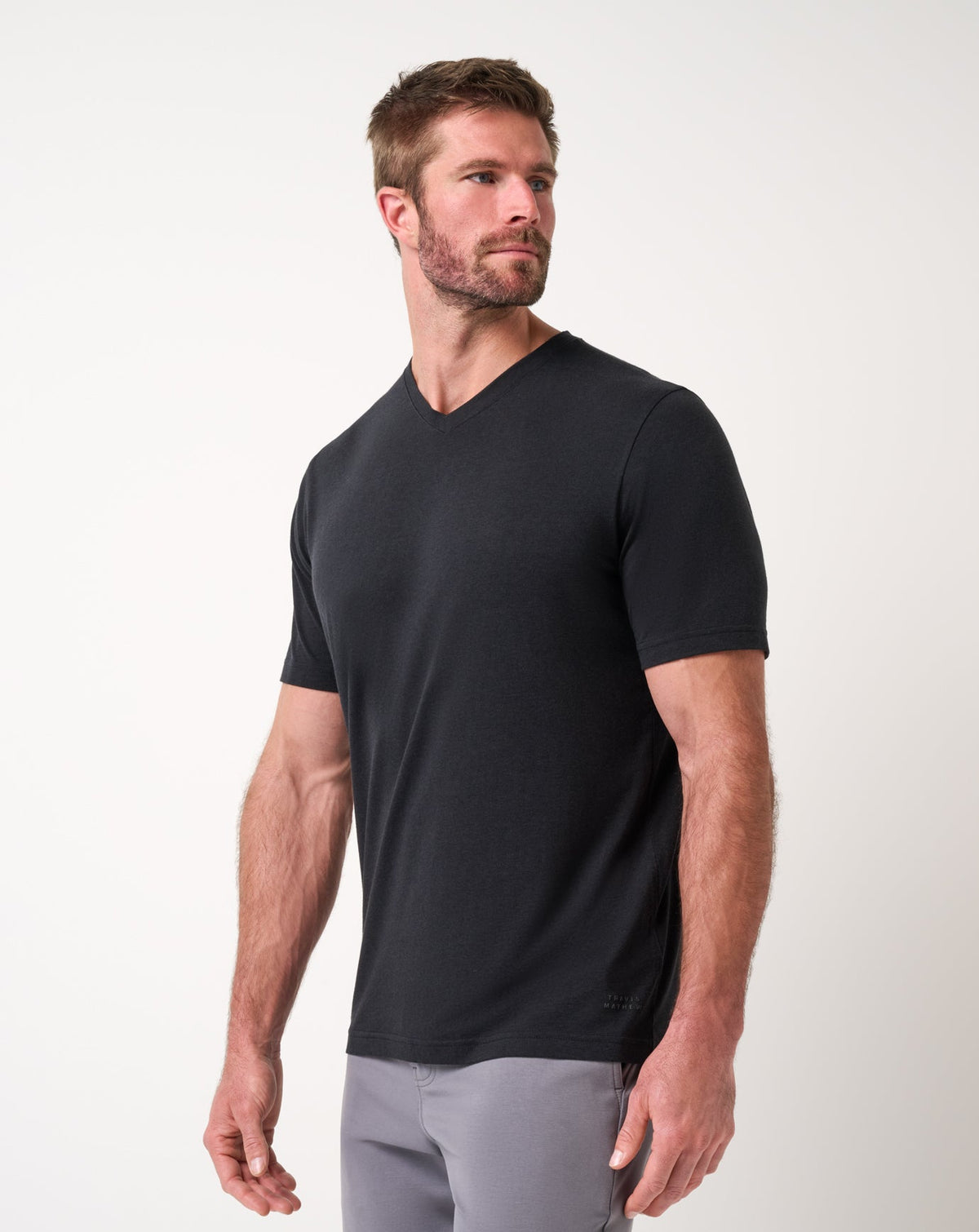Cloud V-Neck Tee Black | Travis Mathew Discount