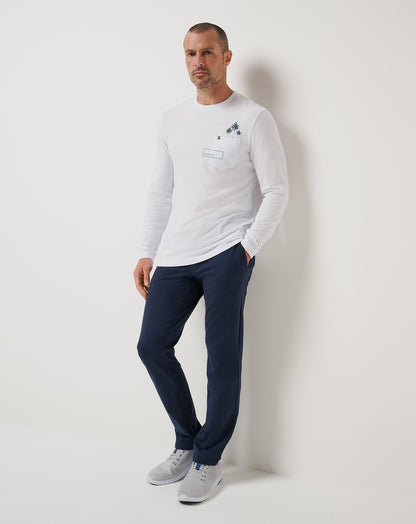 Reef Stop Long Sleeve Tee White | Travis Mathew Hot Sale