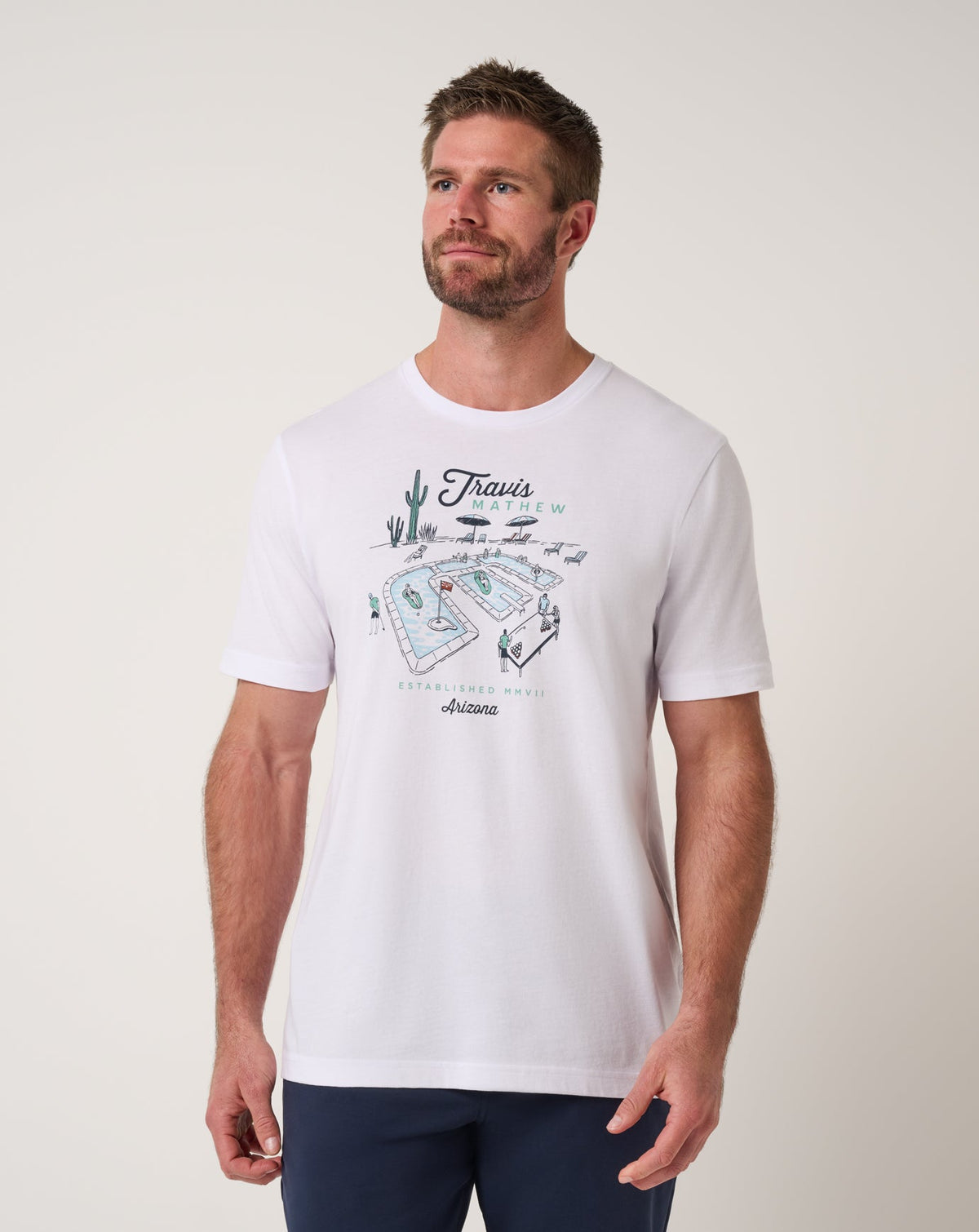 Summer Survival Tee White | Travis Mathew New