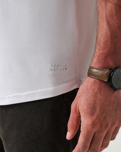 Cloud Crew Tee White | Travis Mathew Everyday