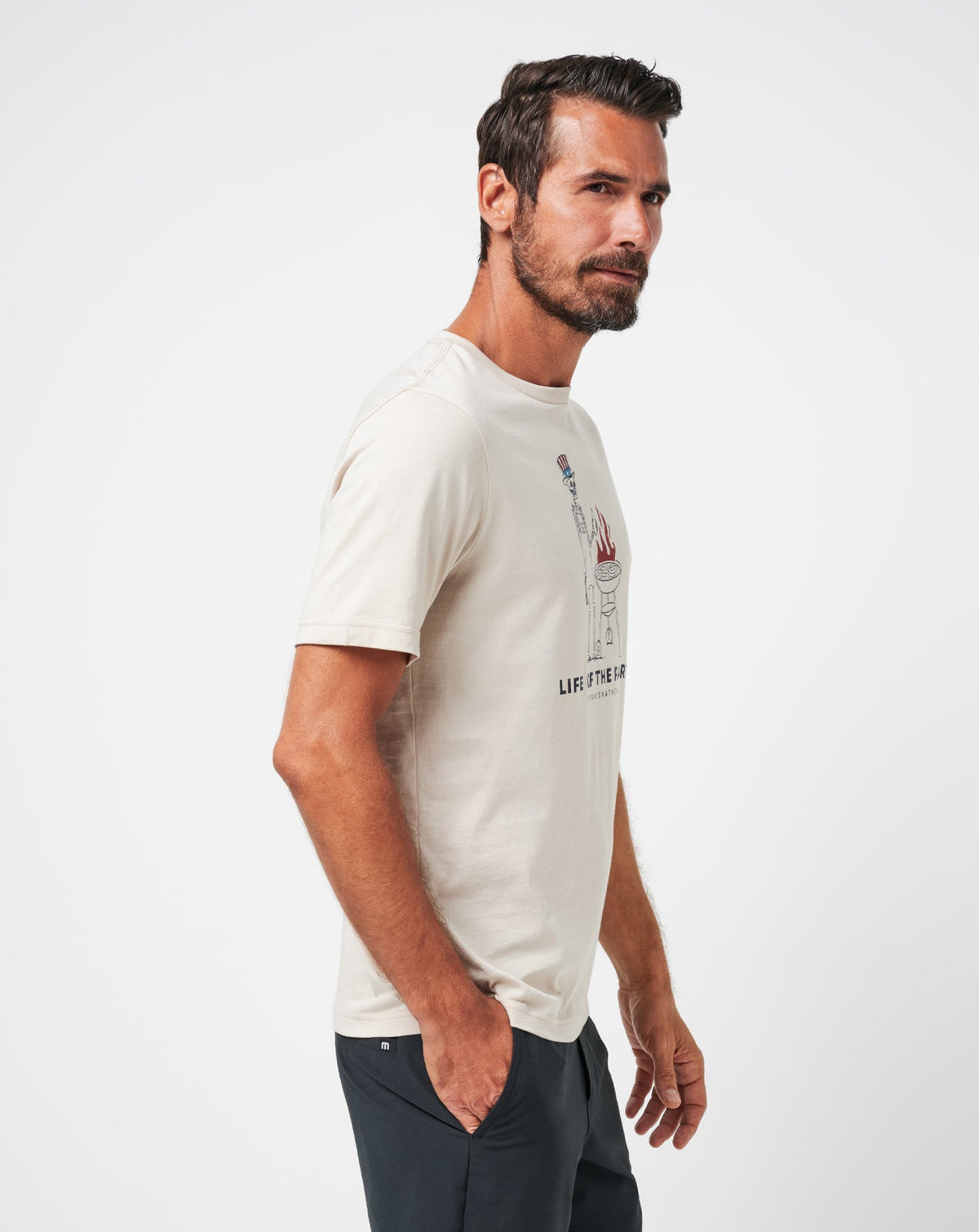 Grill And Thrill Tee Italian Sand | Travis Mathew Latest
