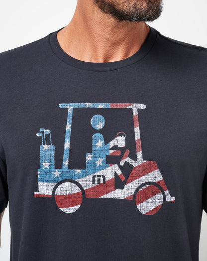 Flag Flyer Tee Black | Travis Mathew Classic