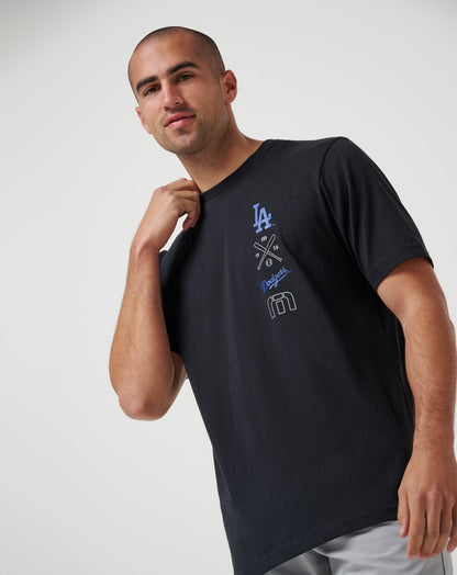 Los Angeles Dodgers Sunset Slam 2.0 Tee Black | Travis Mathew Essential