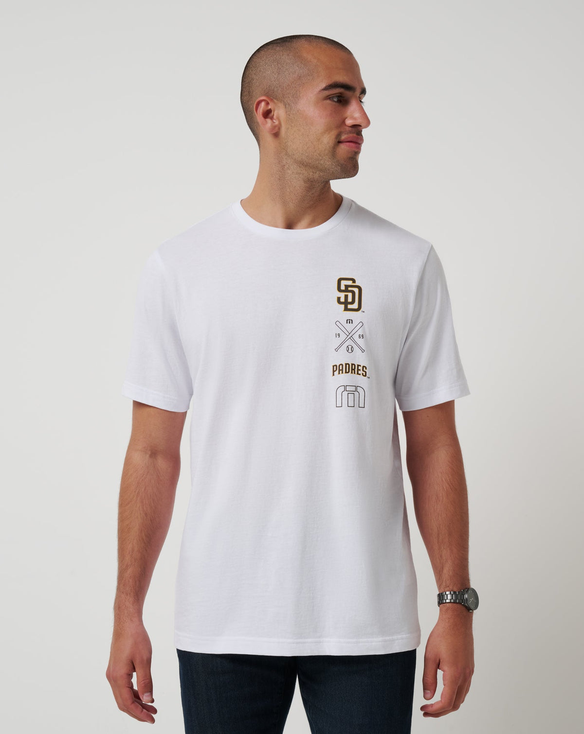 San Diego Padres Sunset Slam 2.0 Tee White | Travis Mathew Top Pick