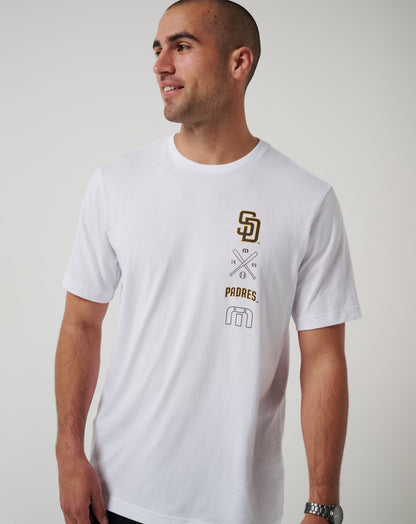 San Diego Padres Sunset Slam 2.0 Tee White | Travis Mathew Top Pick