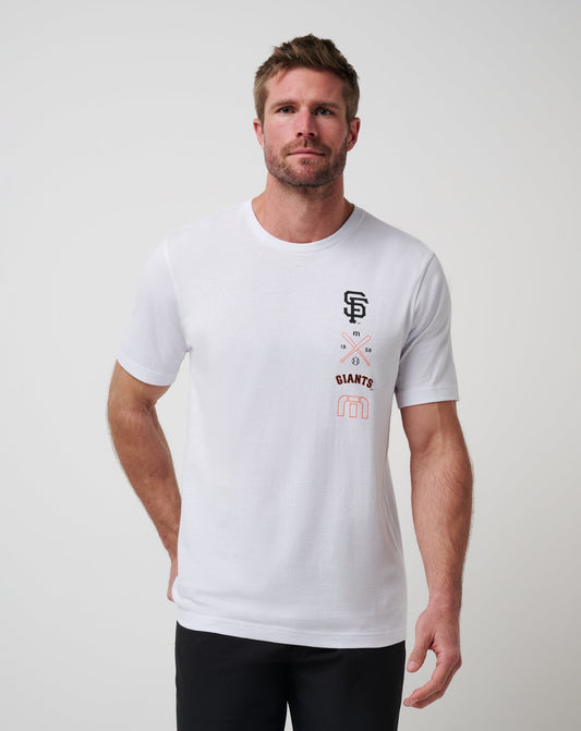 San Francisco Giants Sunset Slam 2.0 Tee White | Travis Mathew Signature