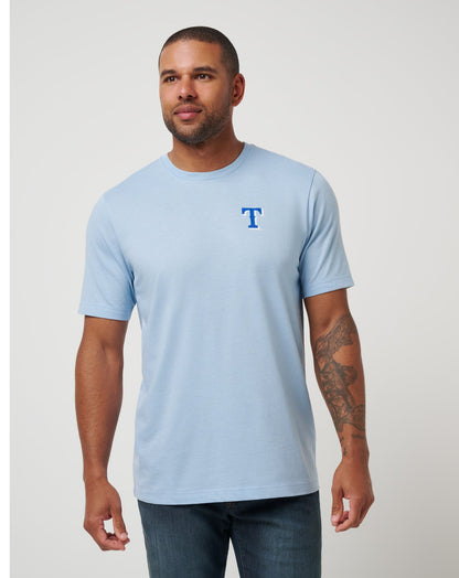 Texas Rangers Friendly Rivalry Tee Heather Blue | Travis Mathew Hot Sale