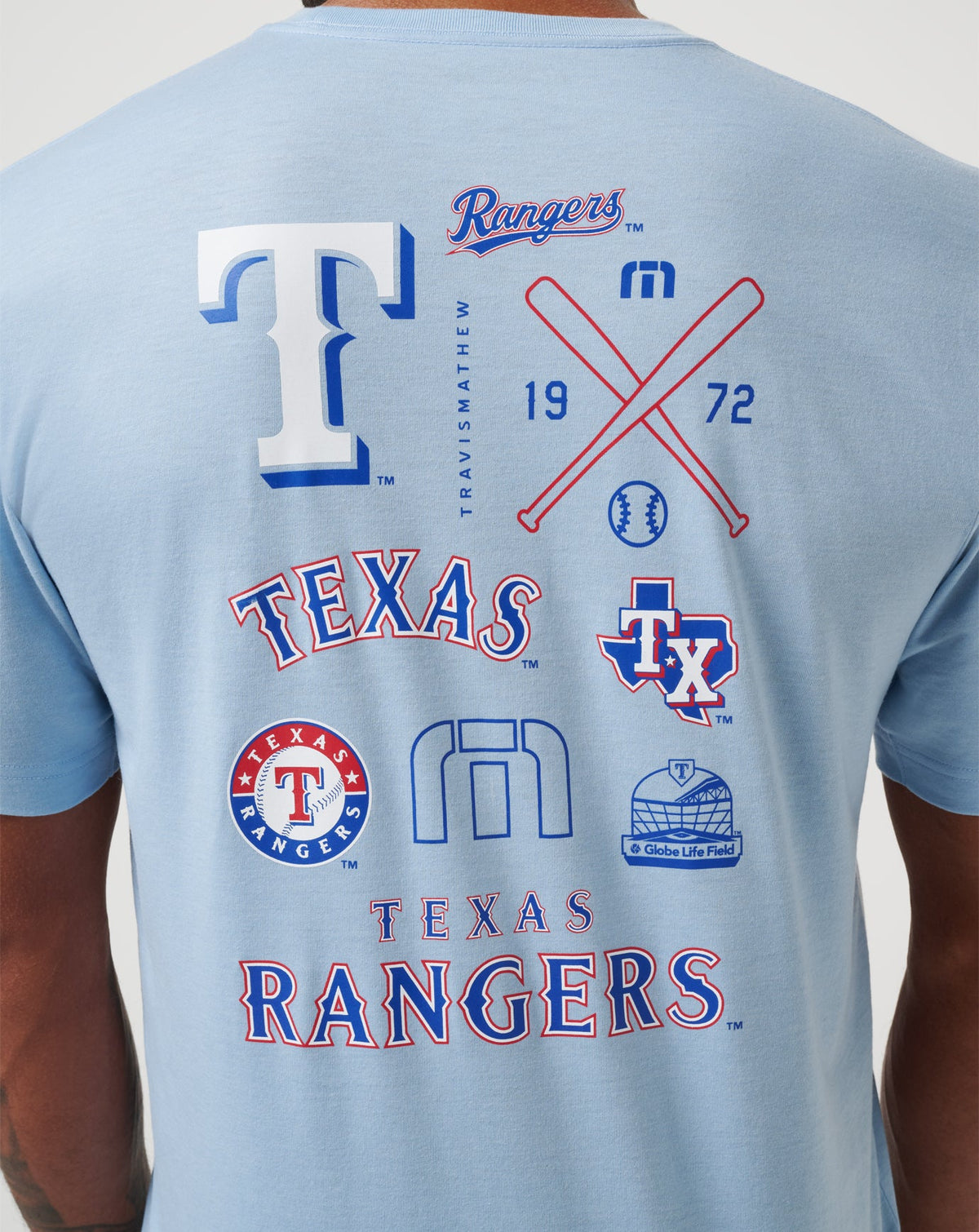 Texas Rangers Friendly Rivalry Tee Heather Blue | Travis Mathew Hot Sale
