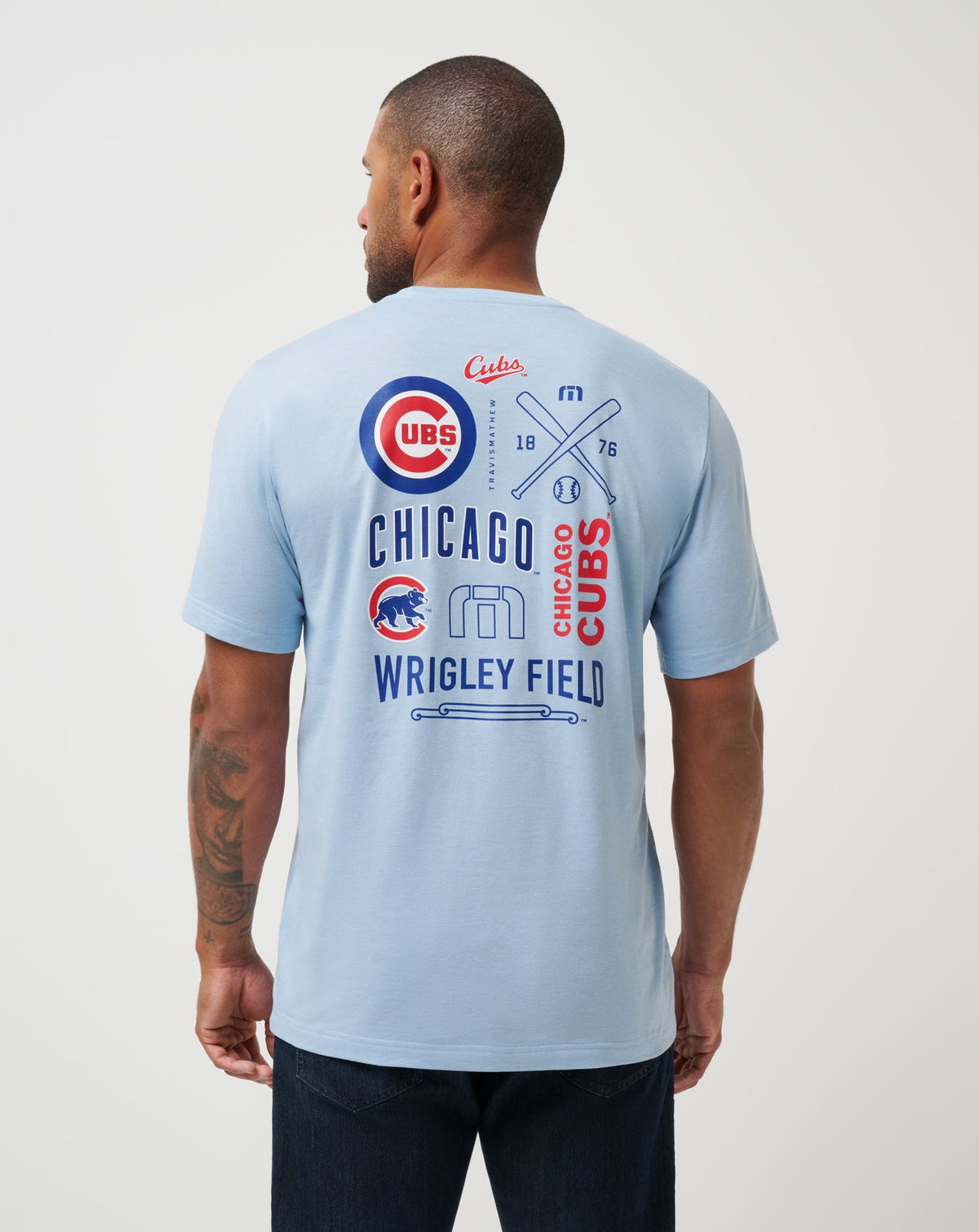 Chicago Cubs Friendly Rivalry Tee Heather Blue | Travis Mathew Recommended