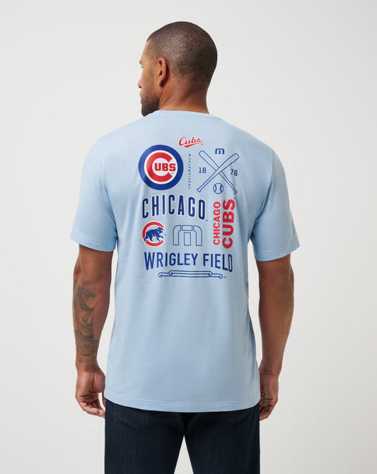 Chicago Cubs Friendly Rivalry Tee Heather Blue | Travis Mathew Recommended