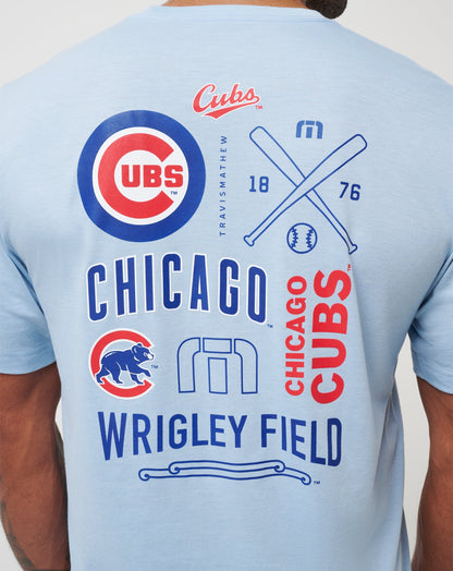 Chicago Cubs Friendly Rivalry Tee Heather Blue | Travis Mathew Recommended