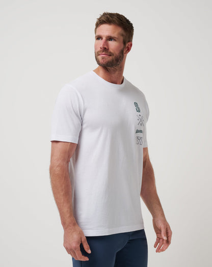 Seattle Mariners Sunset Slam 2.0 Tee White | Travis Mathew Customer Favorite
