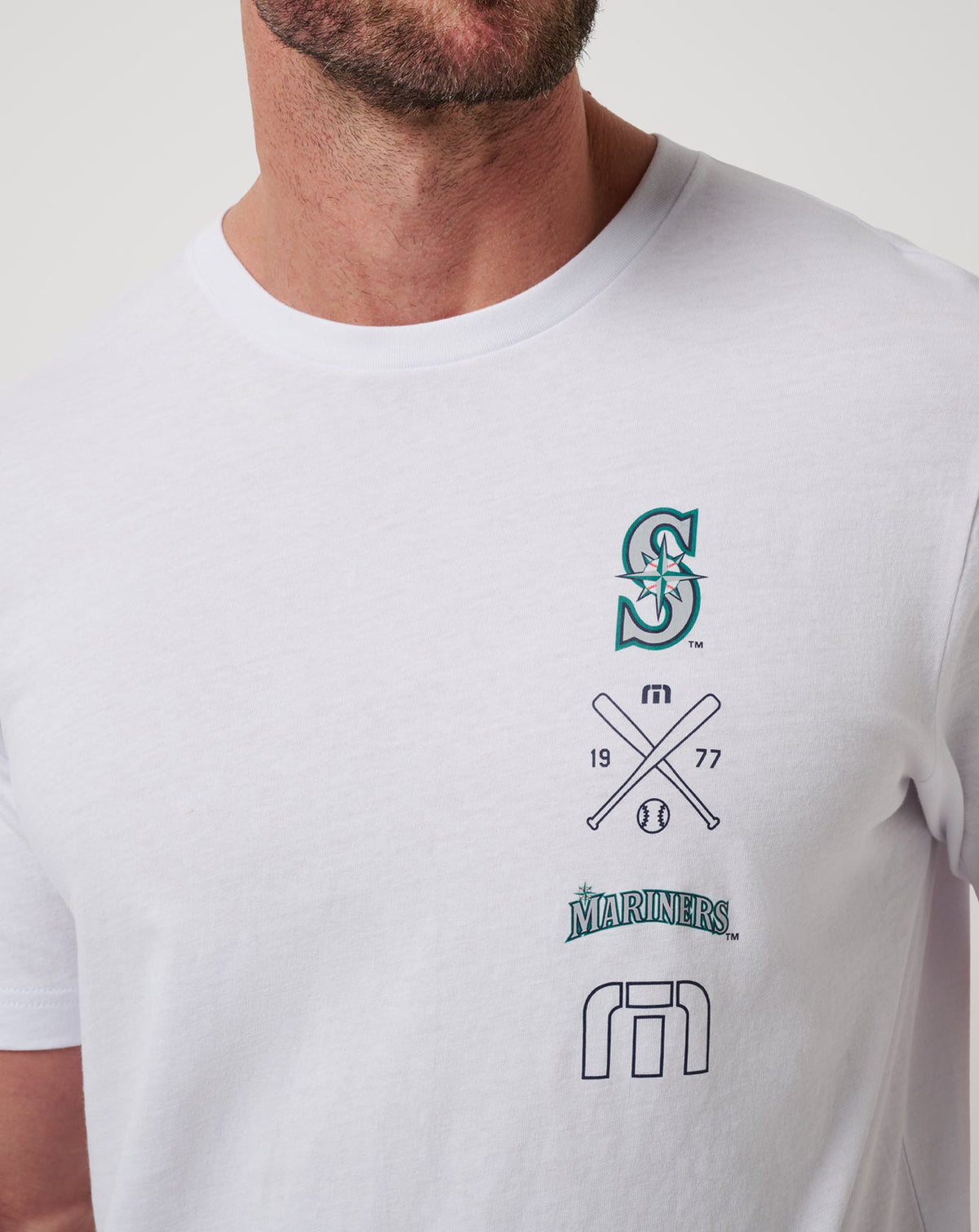 Seattle Mariners Sunset Slam 2.0 Tee White | Travis Mathew Customer Favorite